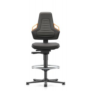 Промисловий стілець Bimos NEXXIT 3 9031 з кільцем для ніг — вигляд спереду